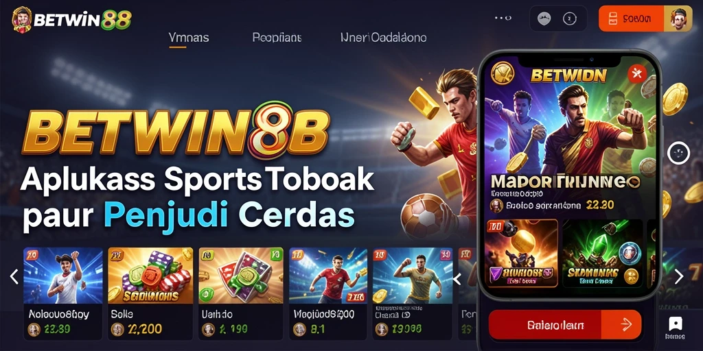 Tampilan aplikasi BETWIN88 yang modern dan interaktif untuk sportsbook.