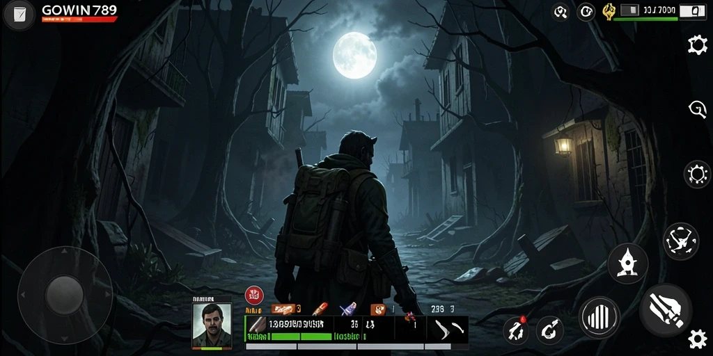 Gameplay menegangkan dalam kegelapan malam yang mencekam.