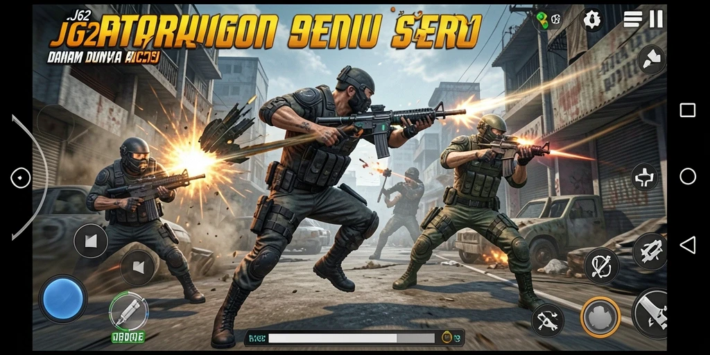 Menampilkan gameplay seru dan pertempuran intens di JJ62.