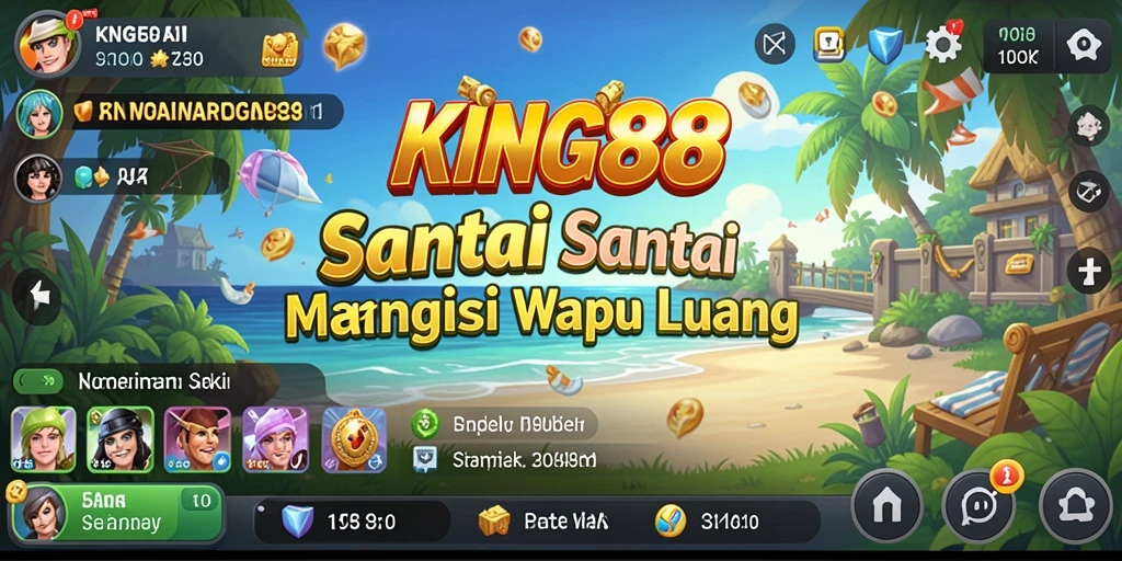 Screenshot gameplay KING88 menampilkan aksi menyenangkan dan interaksi antara pemain.