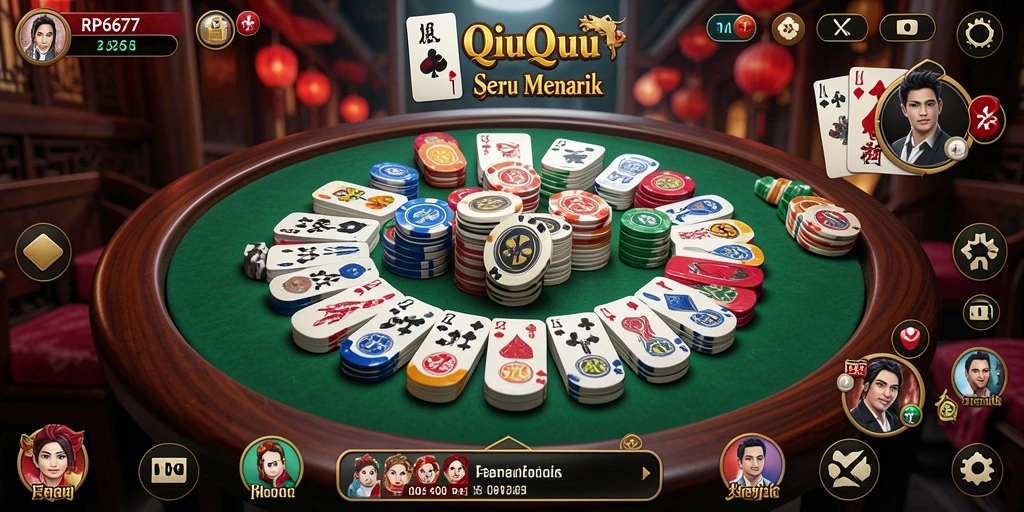 Screenshot RP6677 menampilkan aksi seru permainan QiuQiu.