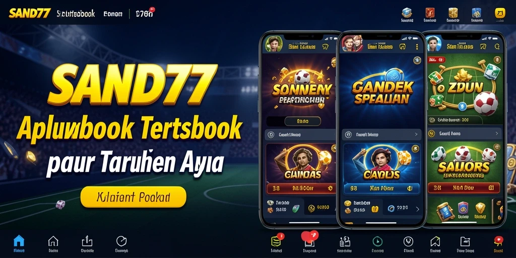 Tampilan aplikasi <strong>SAND77</strong> yang menarik untuk taruhan olahraga.